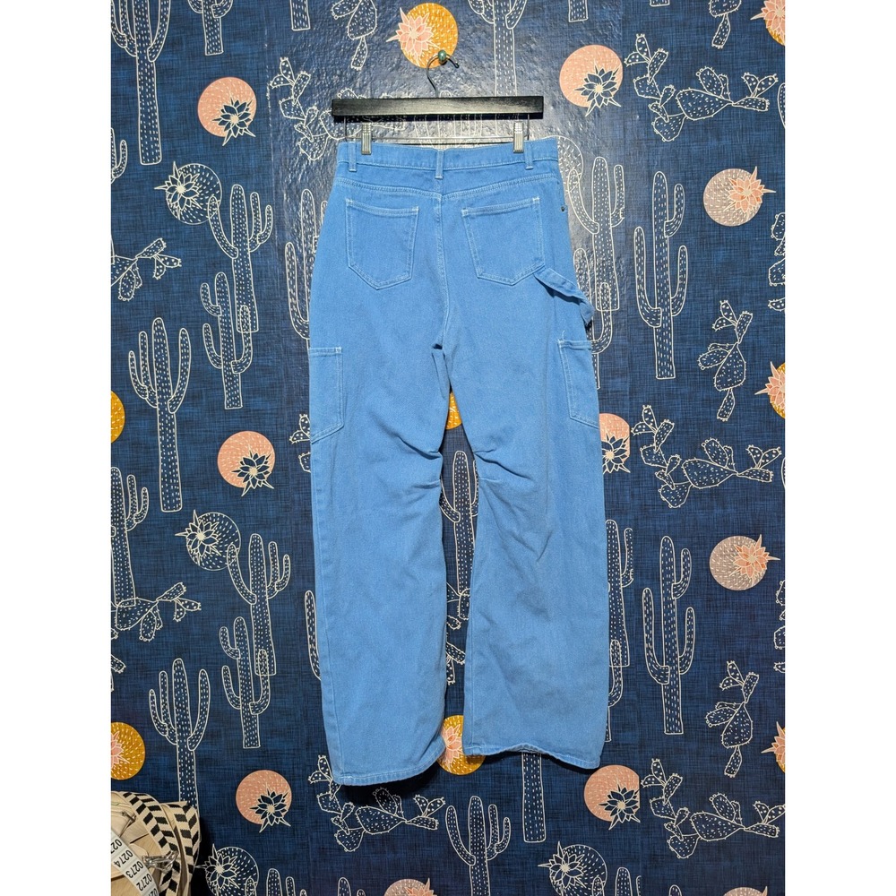 Lioness Cotton Denim High Rise Wide Leg Miami Vice Pants Blue Women's Size S - Picture 8 of 15